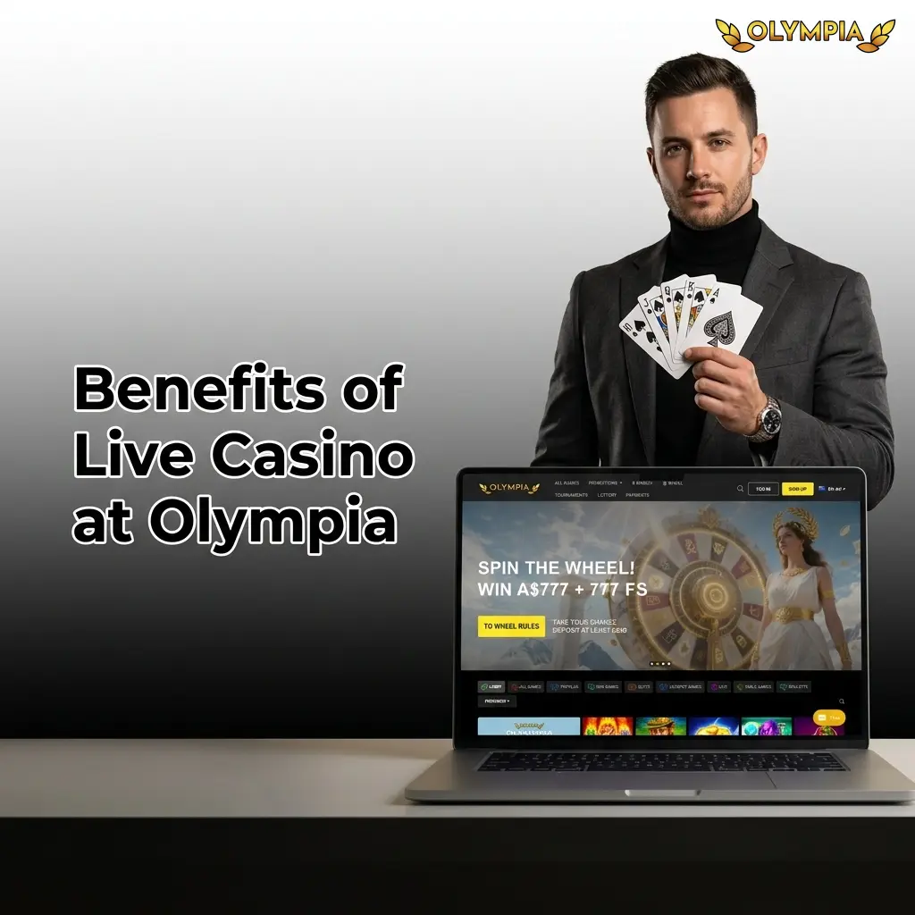 Olympia live casino benefits including verified outcomes, professional studios, device compatibility, and 24/7 availability