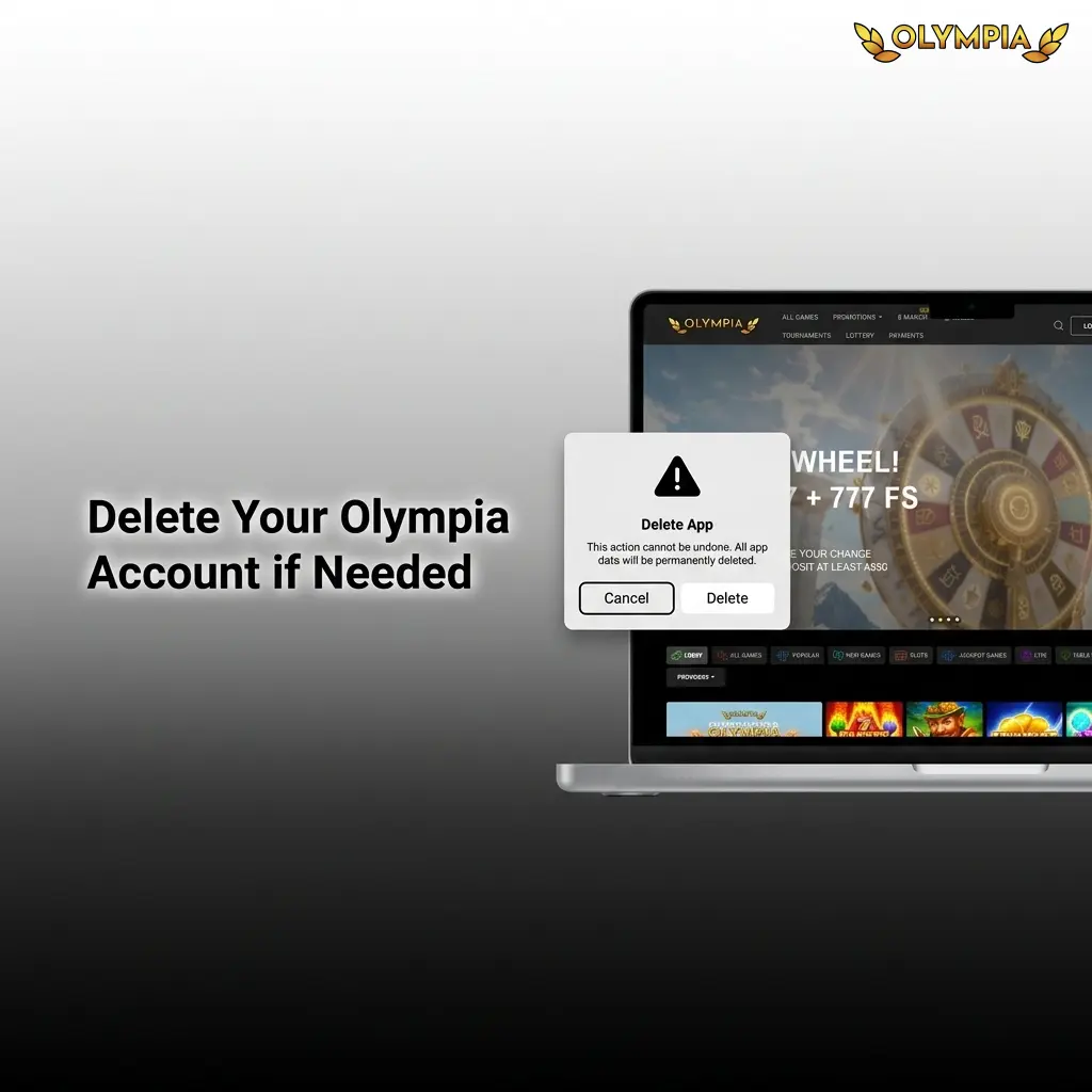 Steps to delete your Olympia casino account, including self-exclusion options and contacting support for account closure assistance.