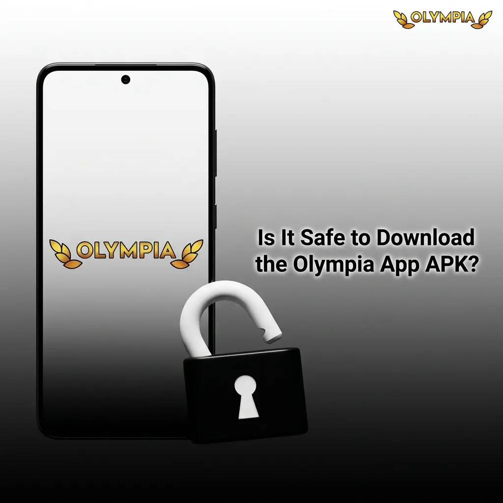 Olympia app APK download safety featuring Curaçao eGaming licence SSL encryption and secure transactions for Australian players
