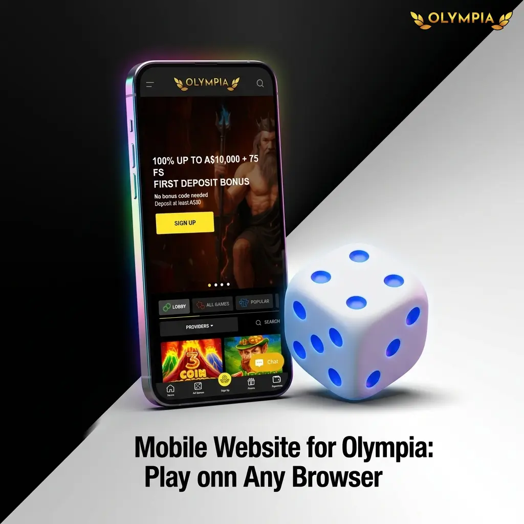 Olympia mobile website accessible on any browser across iOS, Android and HarmonyOS with no download required