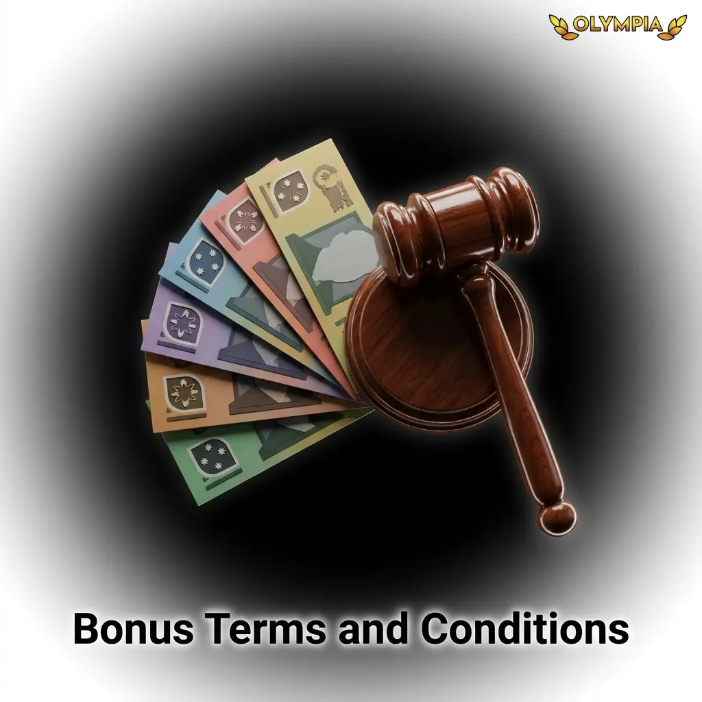 Olympia Casino Australia bonus terms and conditions covering wagering requirements, eligibility, and expiry rules