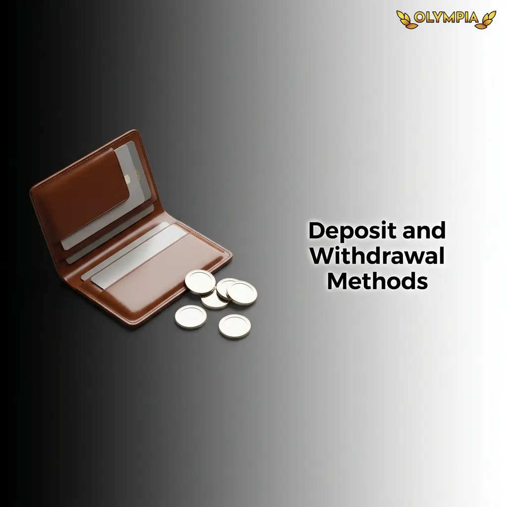 Olympia Casino deposit and withdrawal methods including Visa, PayID, Skrill, and more for Australian players