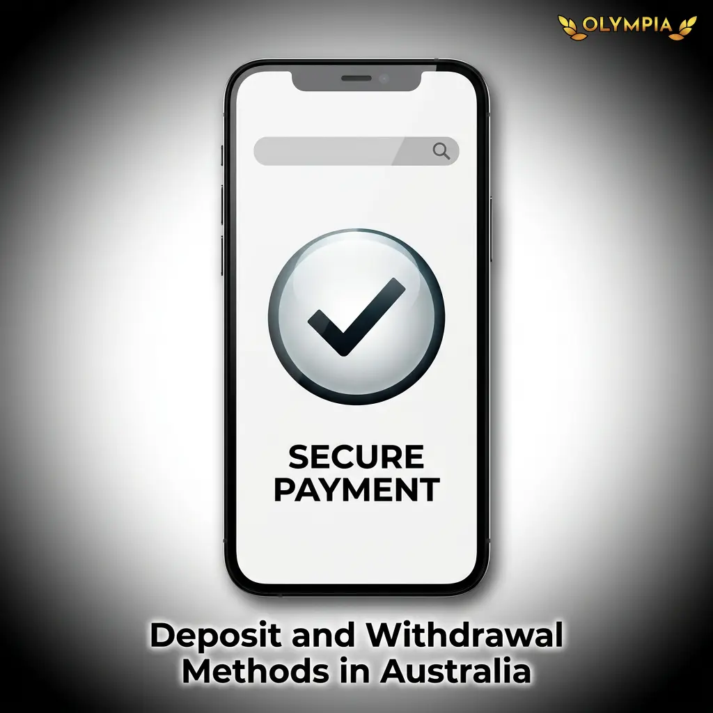 Australian dollar payment methods at Olympia Casino including PayID, Visa, e-wallets, and crypto options
