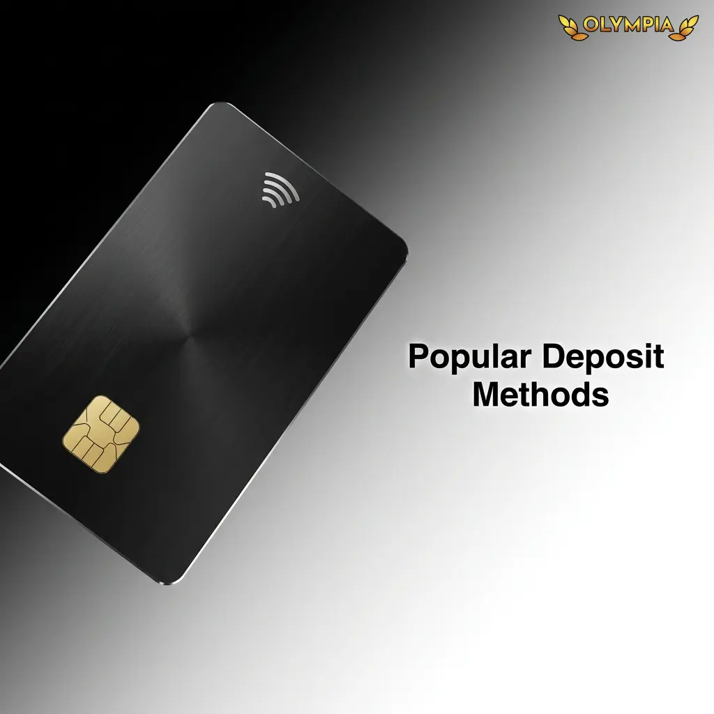 Olympia Casino deposit methods including PayID, Visa, Mastercard, Apple Pay, Google Pay, Skrill, Neteller and more for Australian players