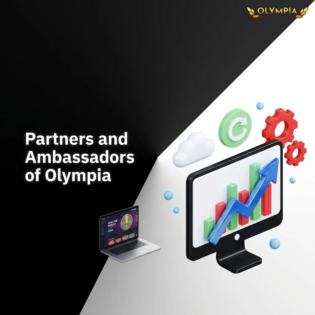 Olympia casino software partners including Pragmatic Play, Evolution Gaming, NetEnt, BGaming and Betsoft logos