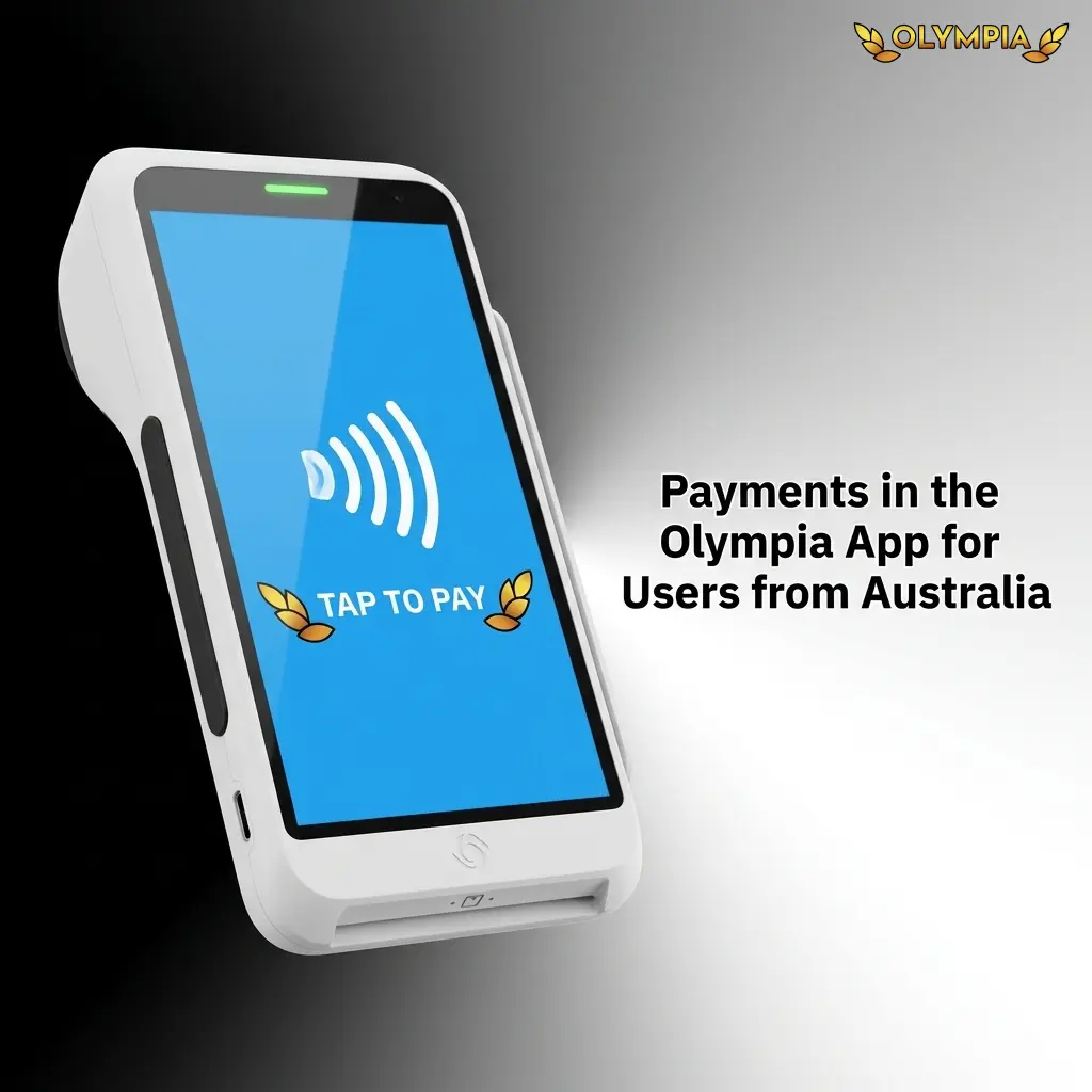 Olympia App payment methods for Australian users including Visa, PayID, Apple Pay, Skrill, and crypto options